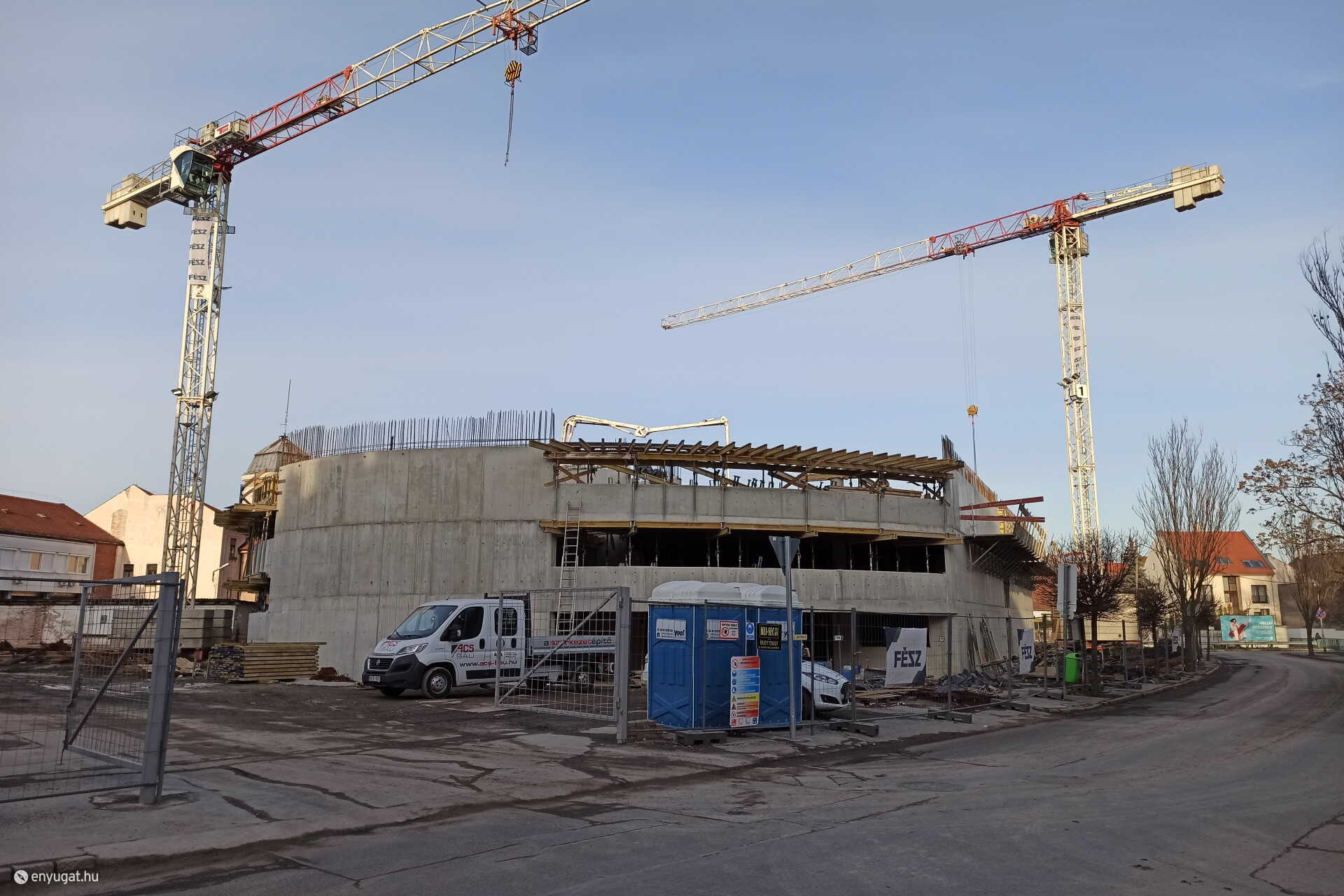 Épül az Árpád utcai parkolóház, 2021.02.18.