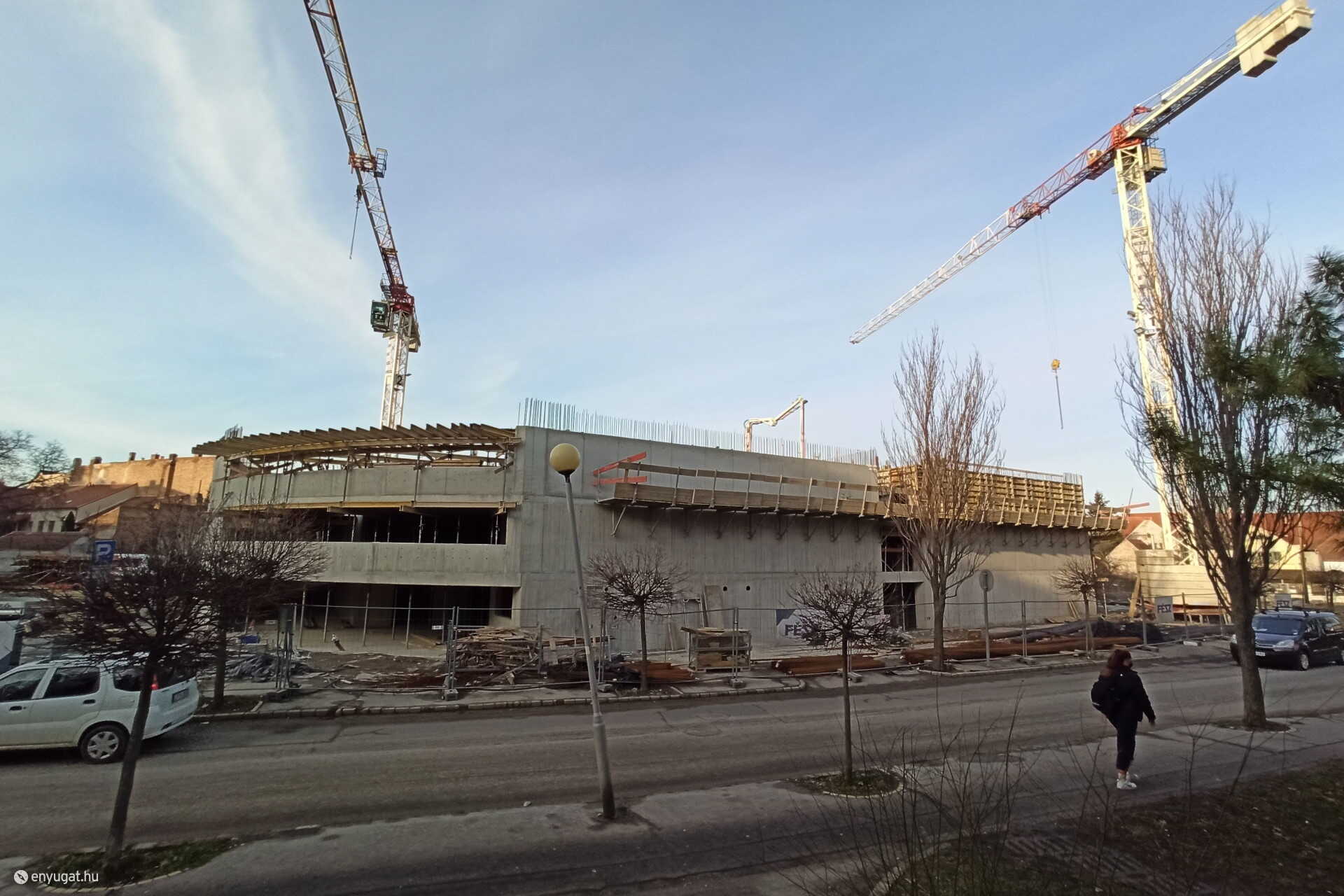 Épül az Árpád utcai parkolóház, 2021.02.18.