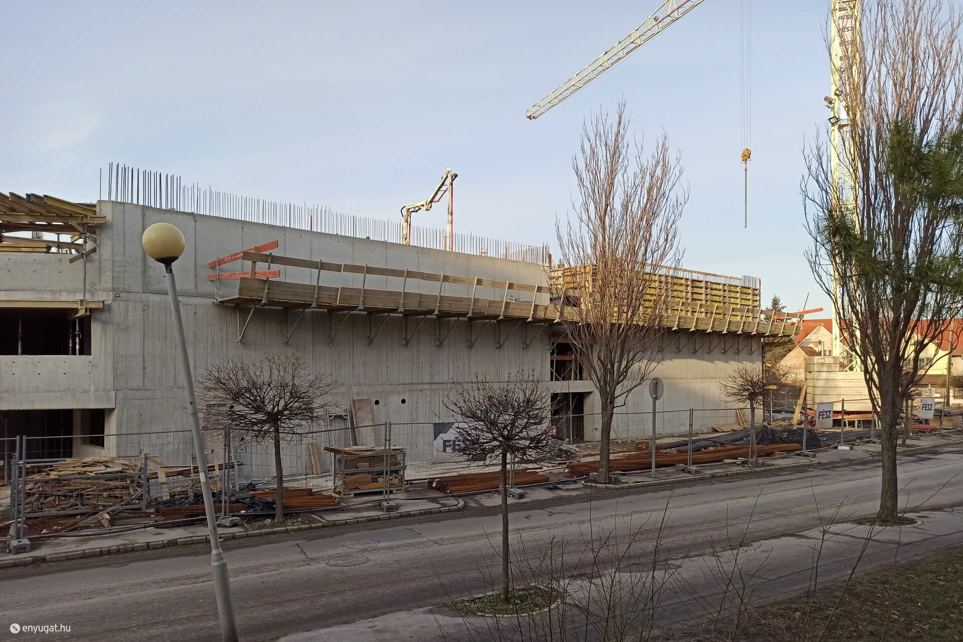 Épül az Árpád utcai parkolóház, 2021.02.18.