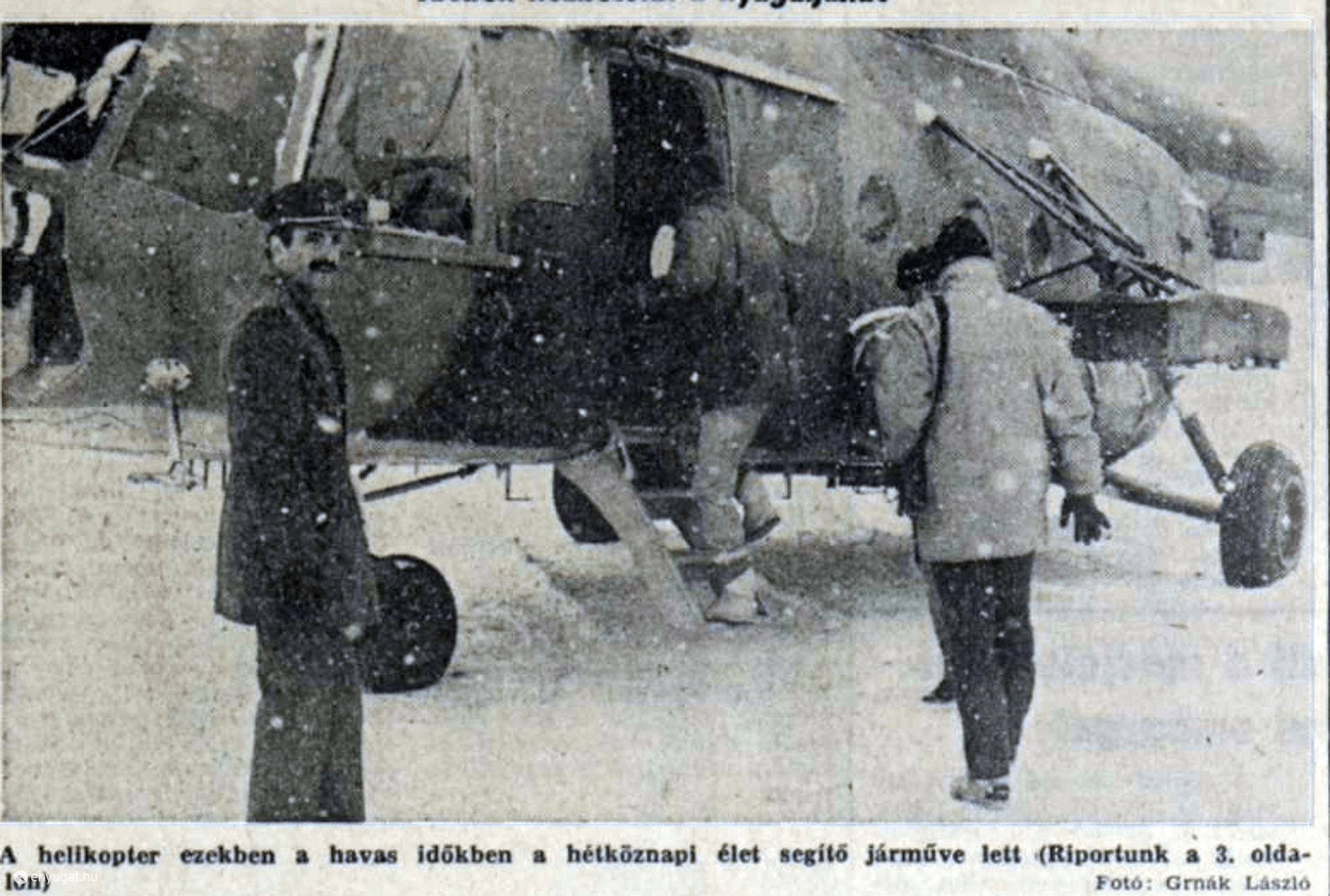 A helikopterekkel teljesen elzárt településekre is sikerült ellátmányt juttatni Fotó: Magyar Hírlap