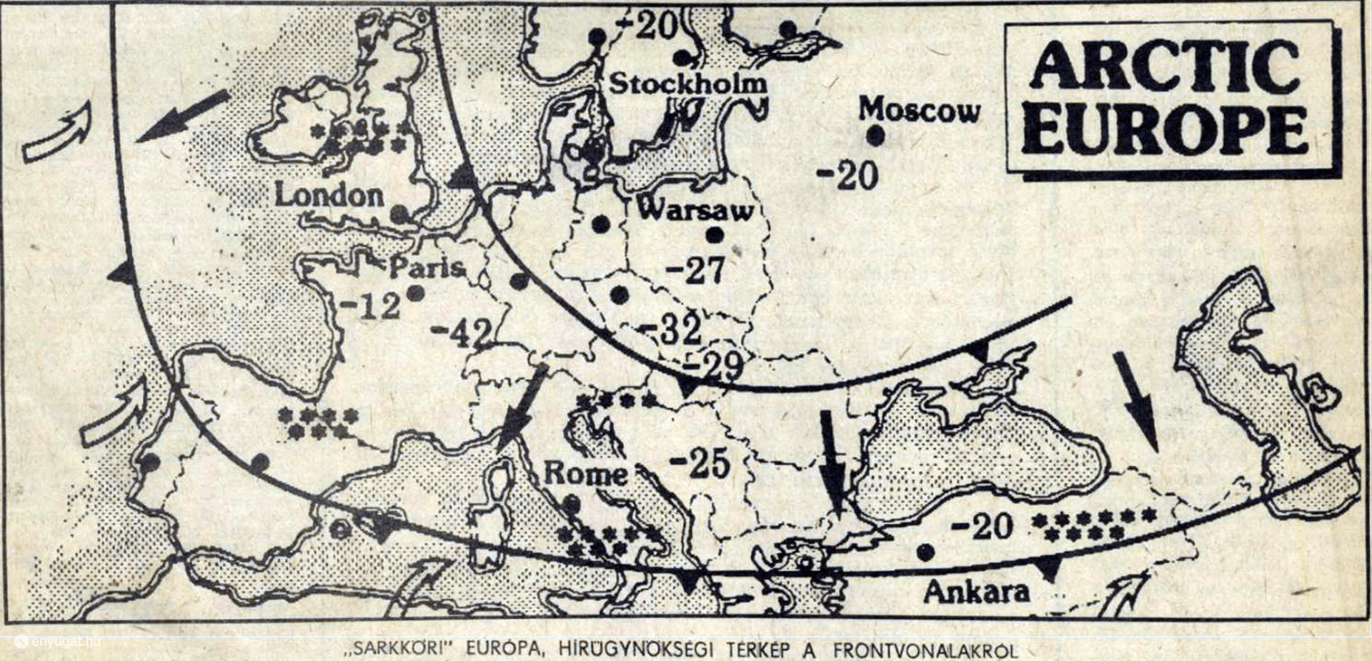 Dermesztő hideg volt Európa nagy részén