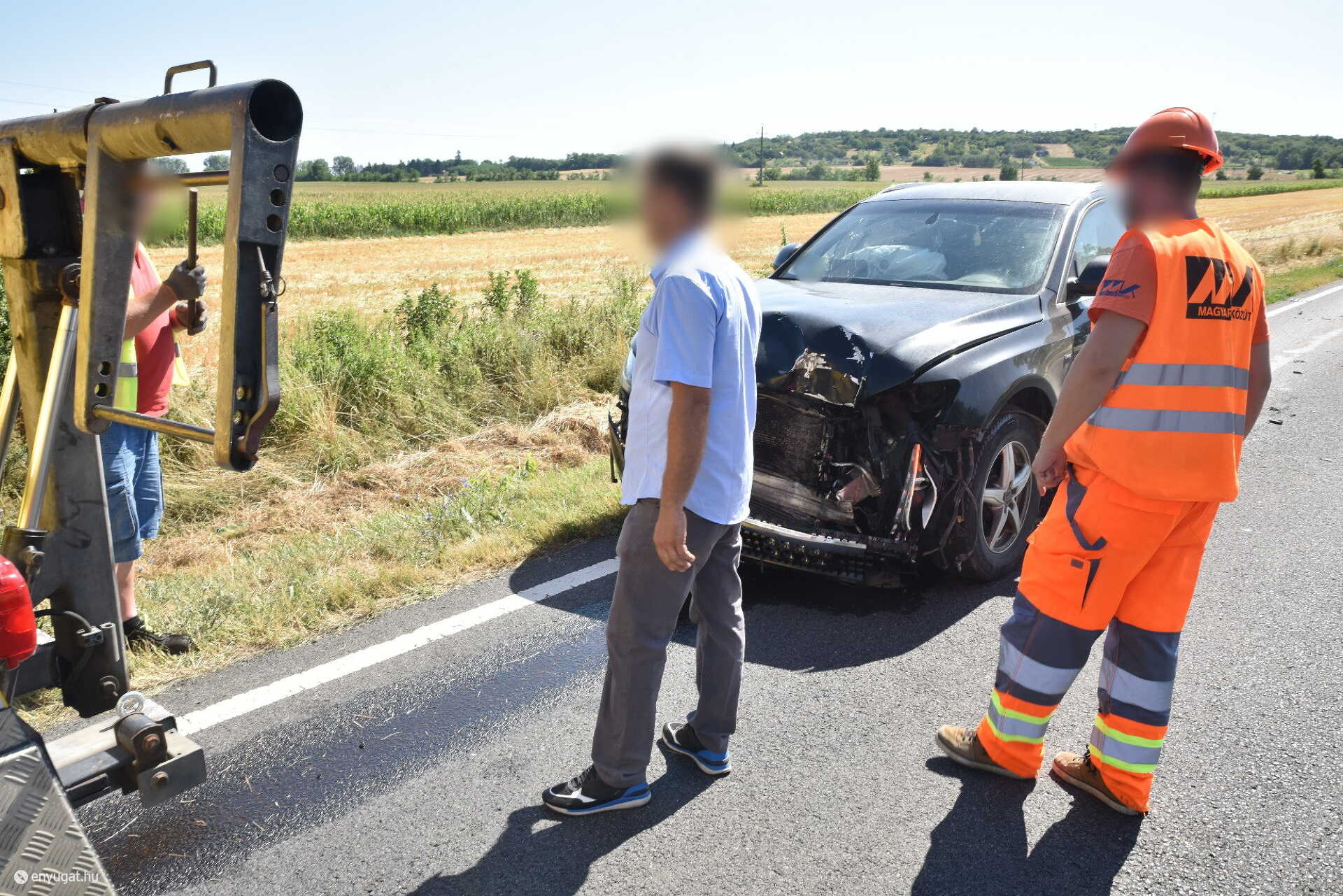 MAN tartályautó elguruló kereke talált telibe egy Audit Borgátánál - VW is megrongálódott