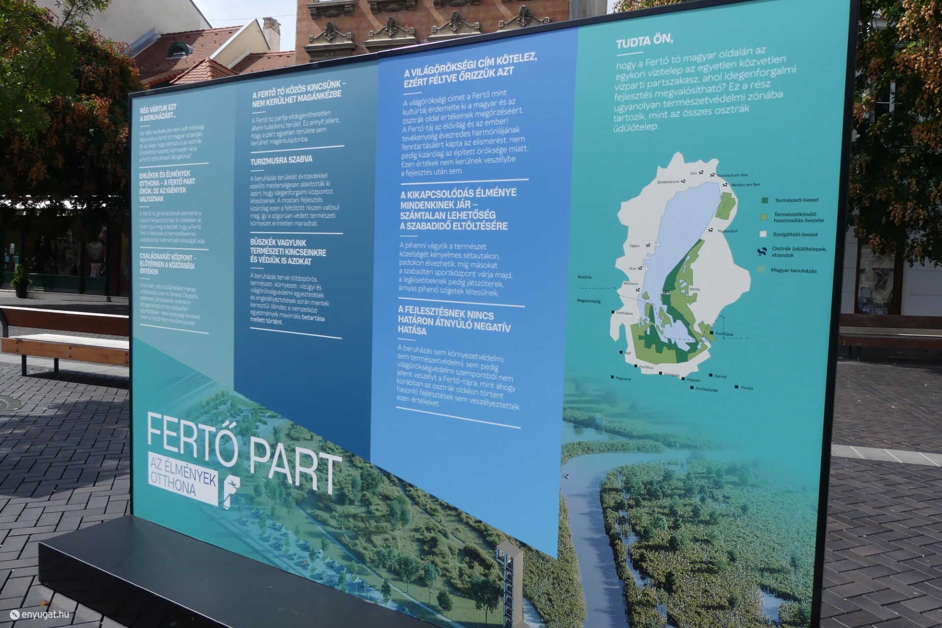Fertő Part kiállítás a Mária-szobornál
