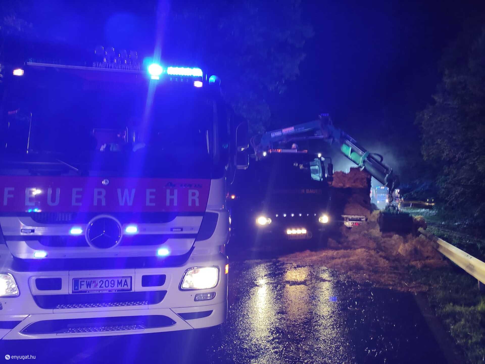 Traktorbrand auf B50