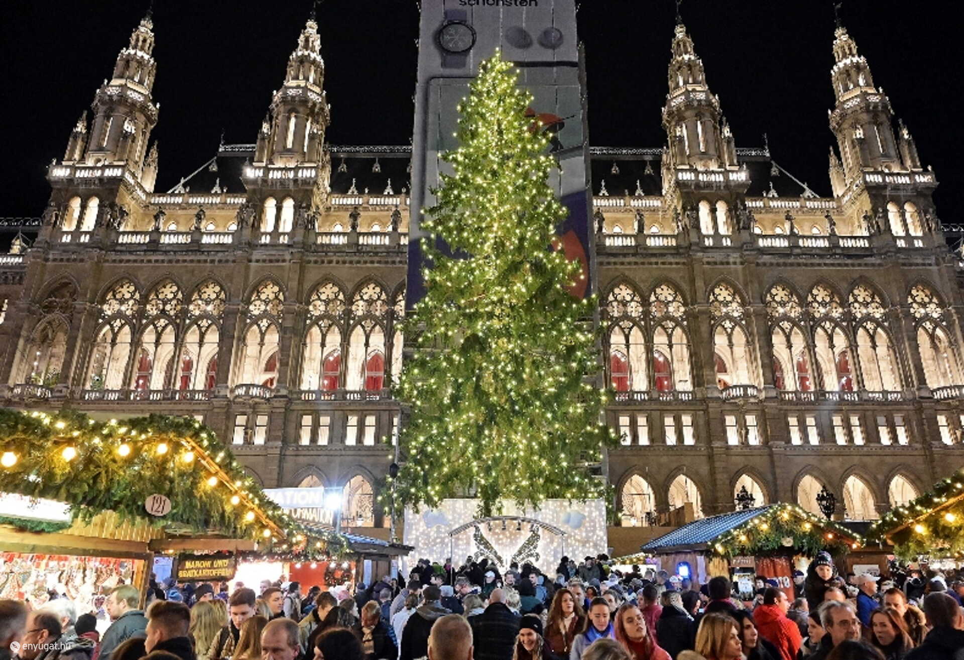 A 2019-es Christkindlmarkt megnyitója. Akkor még nem volt szükség óvintézkedésekre.
