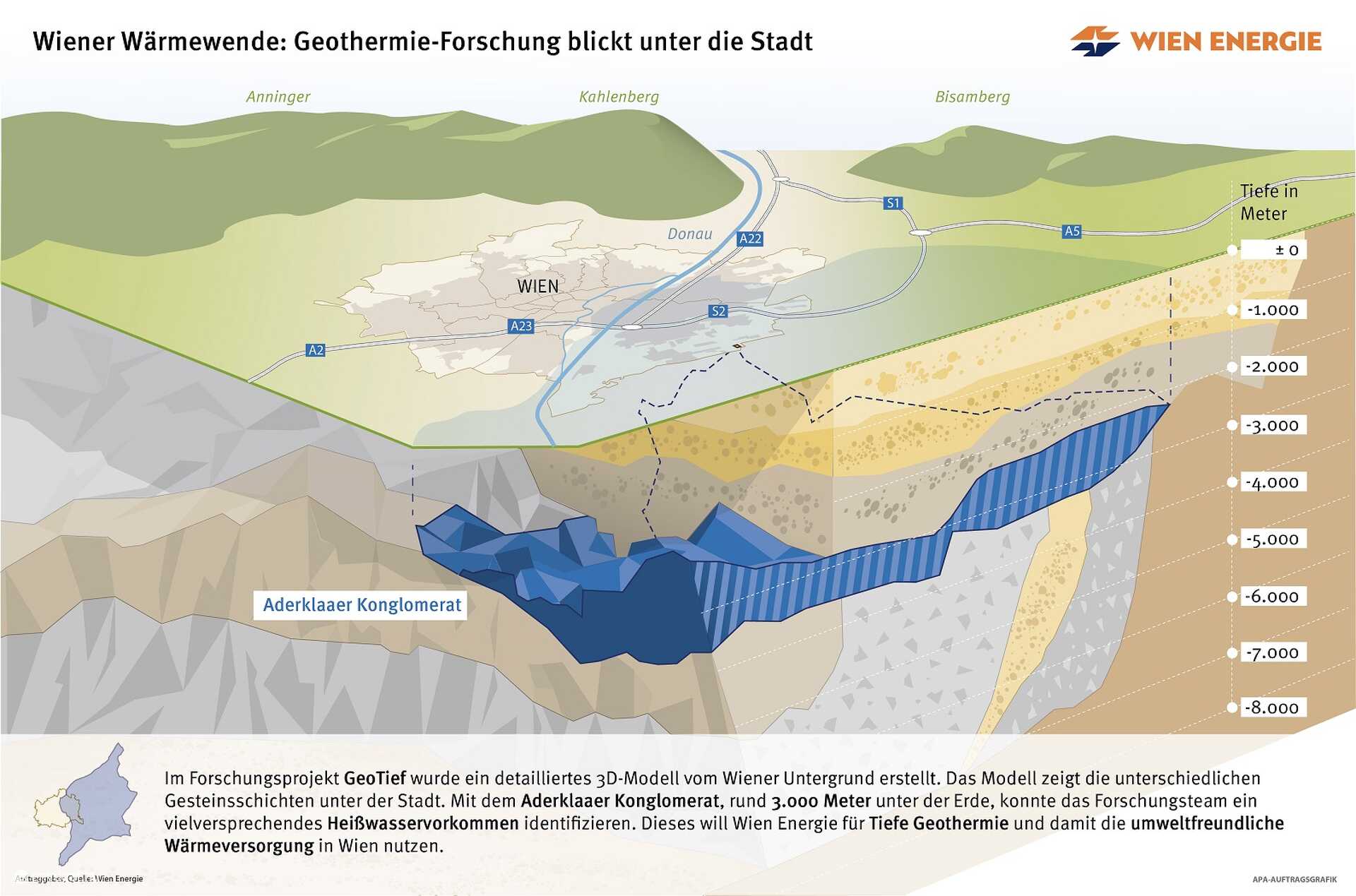 Elkészült a Bécs alatti területek 3D-s geológiai térképe. 