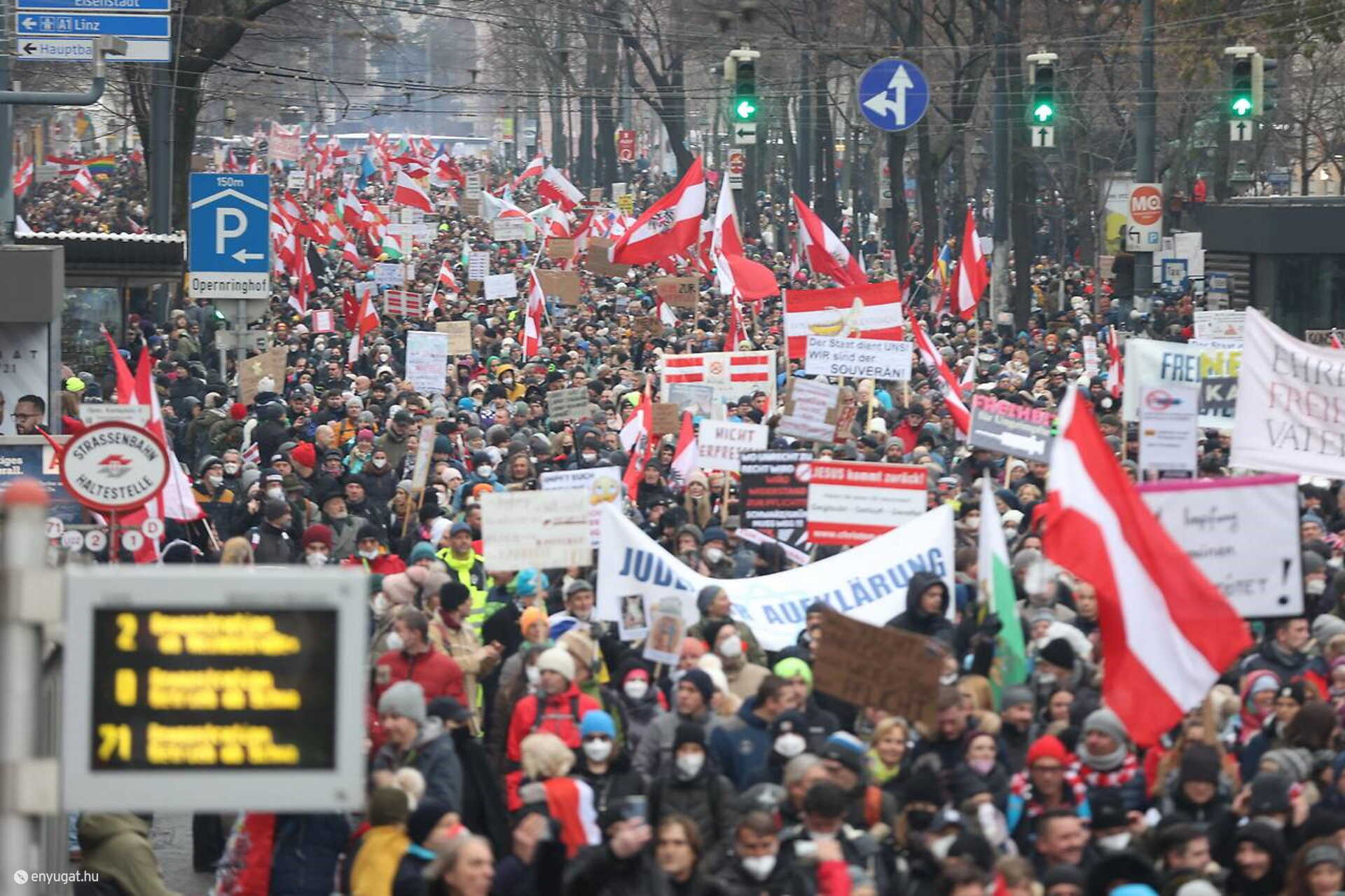 A rendőrség szerint a demonstráción mintegy 44 ezren vettek részt