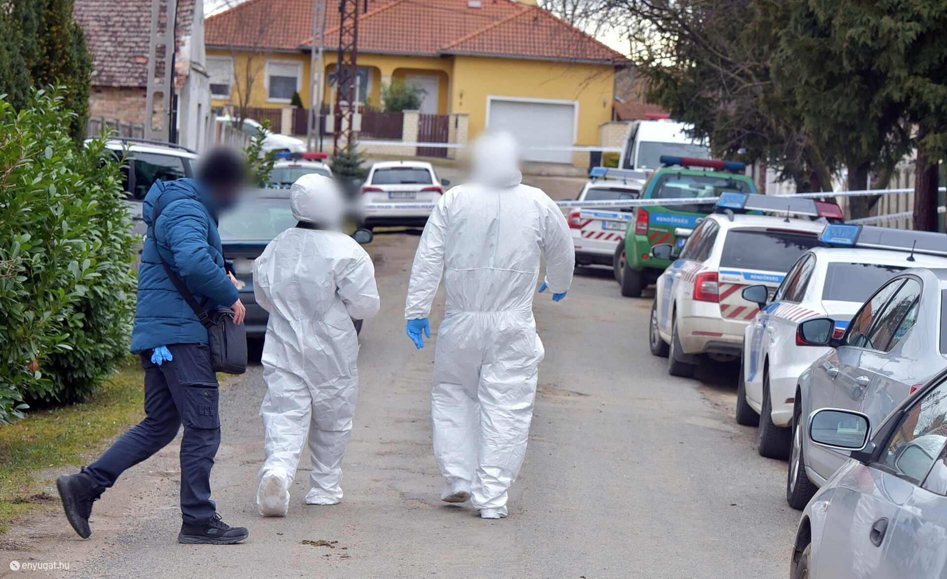 Helyszínelők a csepregi Bartók Béla utcán