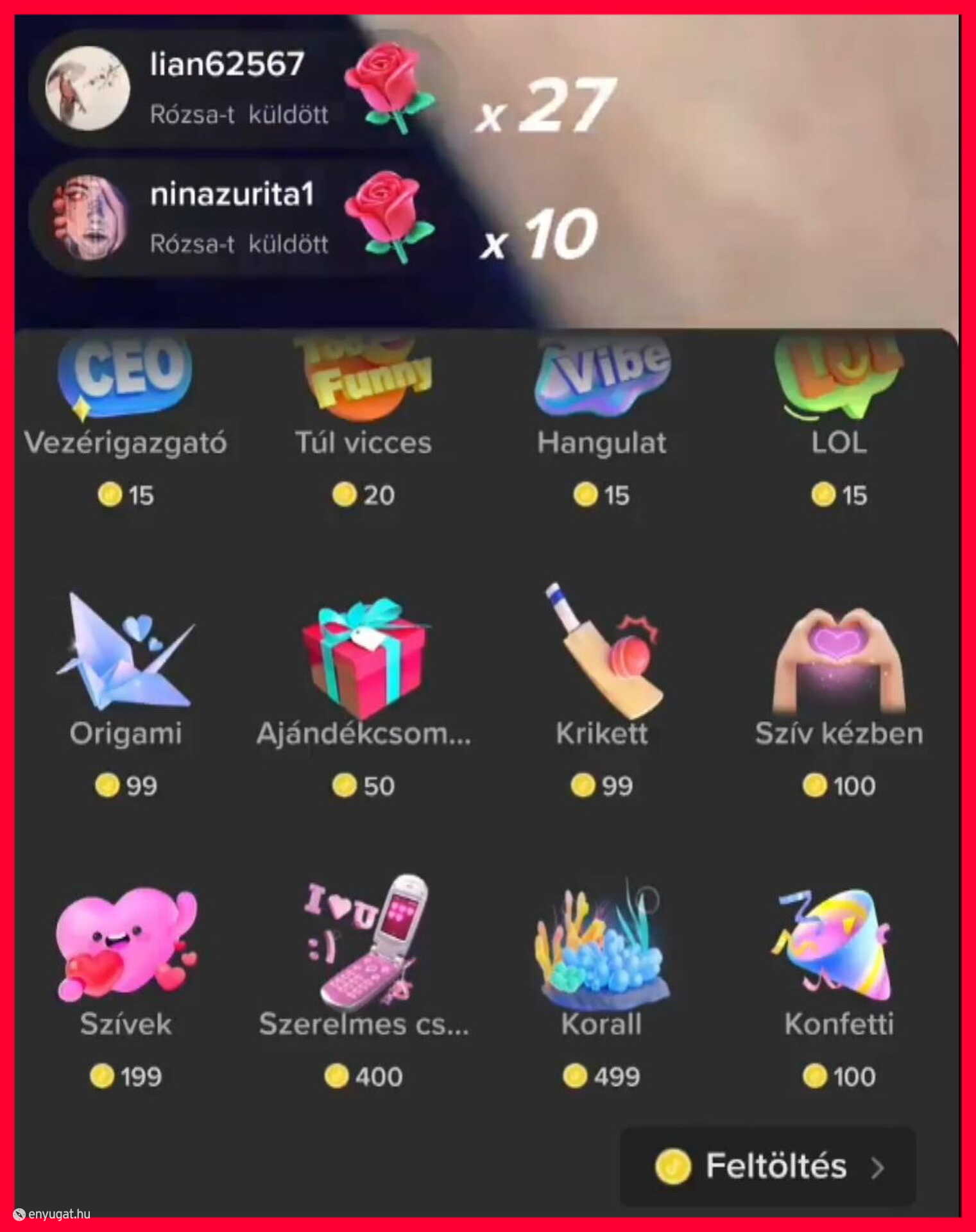 TikTok ajándékokkal lehet ösztönözni az alkotókat, de a csalók is bejelentkeznek a pénzre váltható virtuális tárgyakért
