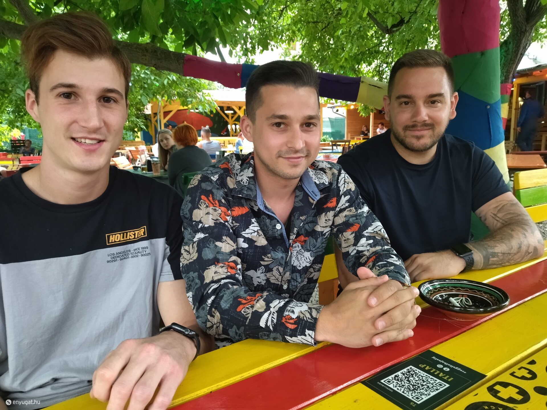 Pócza Szilveszter, Nyulász Krisztián és Mészáros Márk, azaz Szicsu, Kica és Emem.
