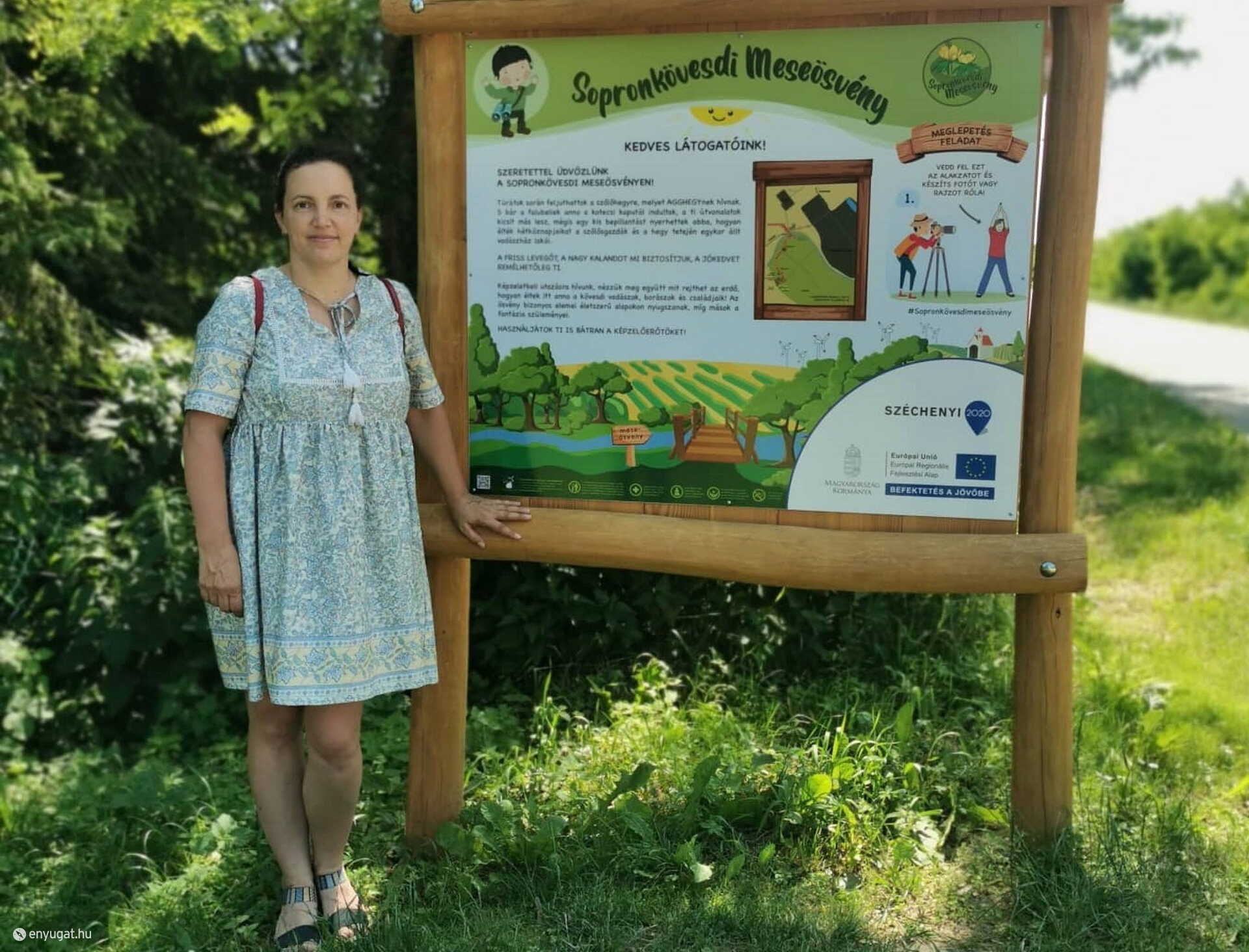 Ábrahám Zsuzsanna, a meseösvények ötletgazdája és a játékos, fejlesztő feladatok kidolgozója.