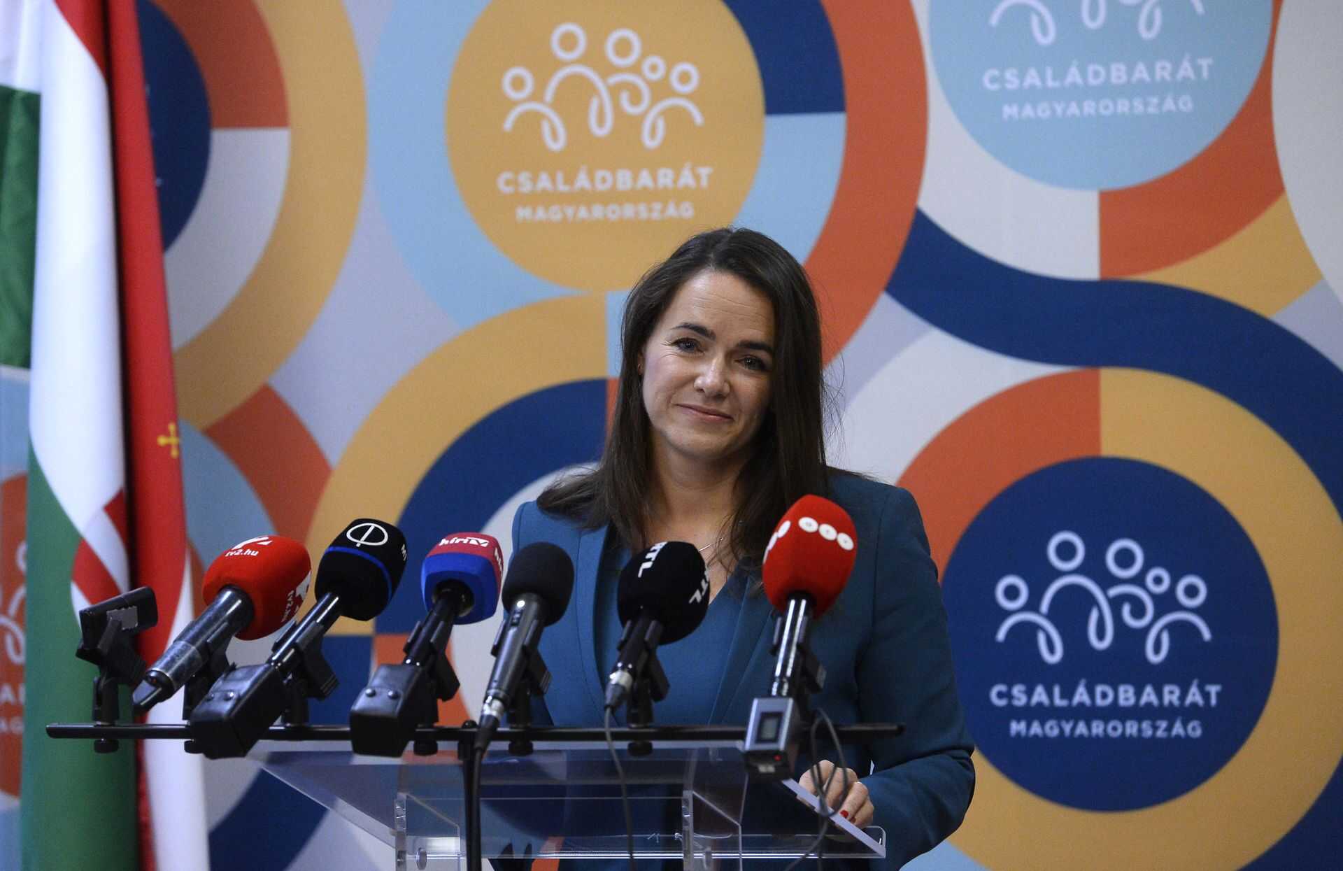 Novák Katalin családokért felelős tárca nélküli miniszter