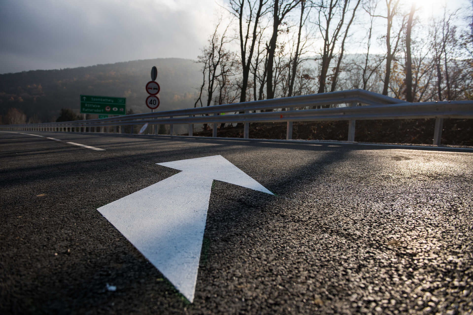 A 87-es út új nyomvonala Kőszeg és Rőtfalva határában