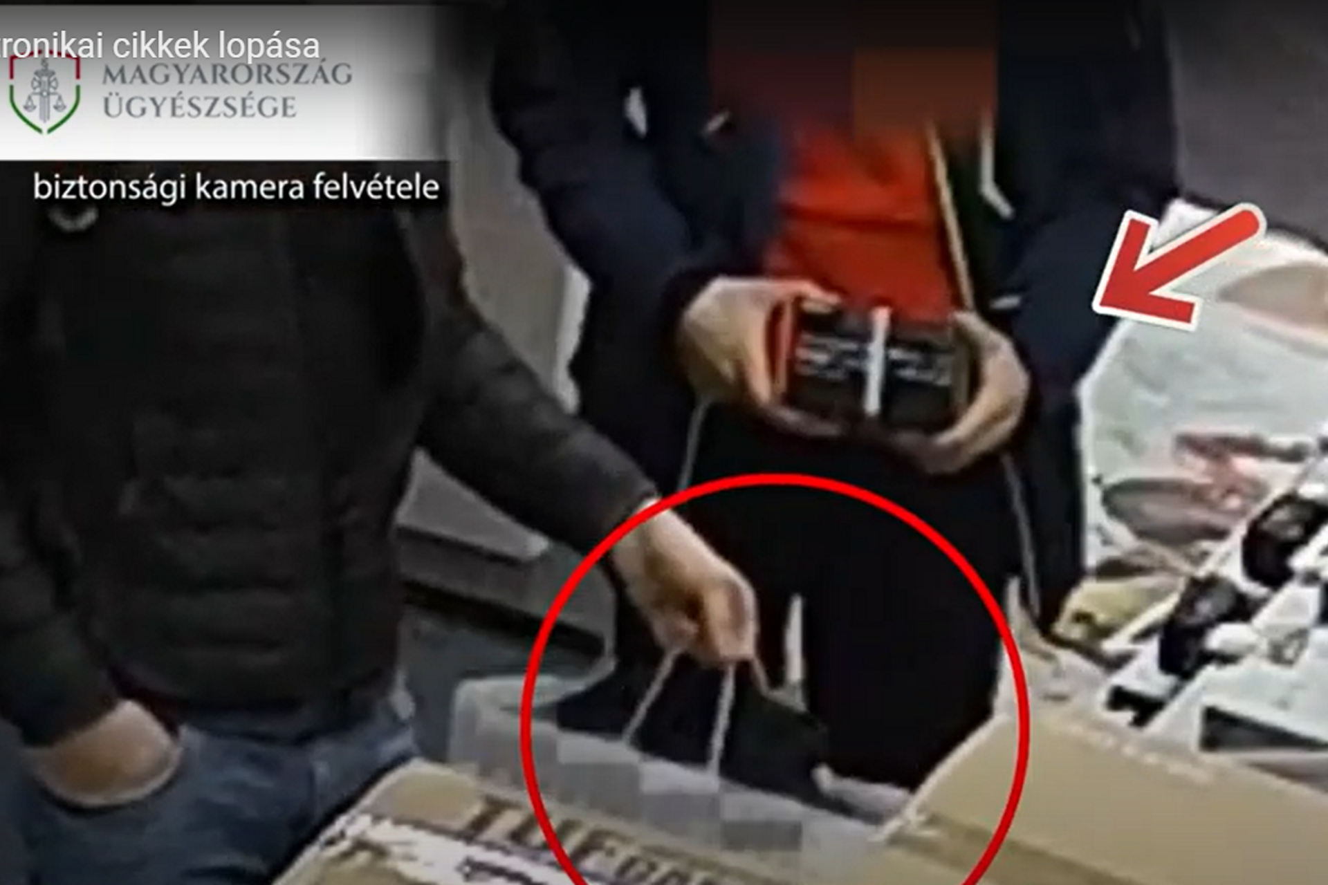 műszaki cikkeket loptak