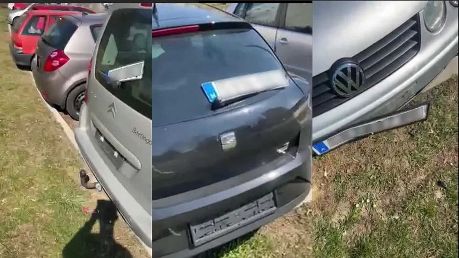 Megrongált autók Sopronban