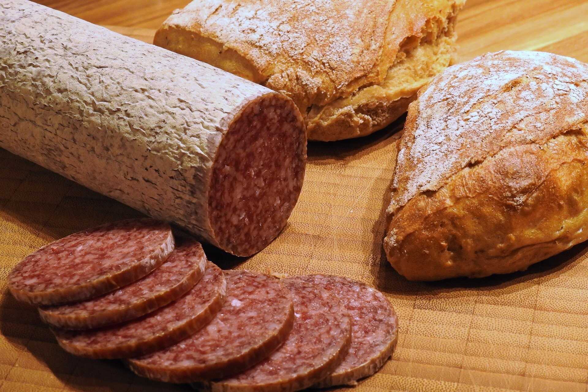 Szalámi, téliszalámi, téli szalámi, kaja, étel, ennivaló, reggeli, uzsonna, 