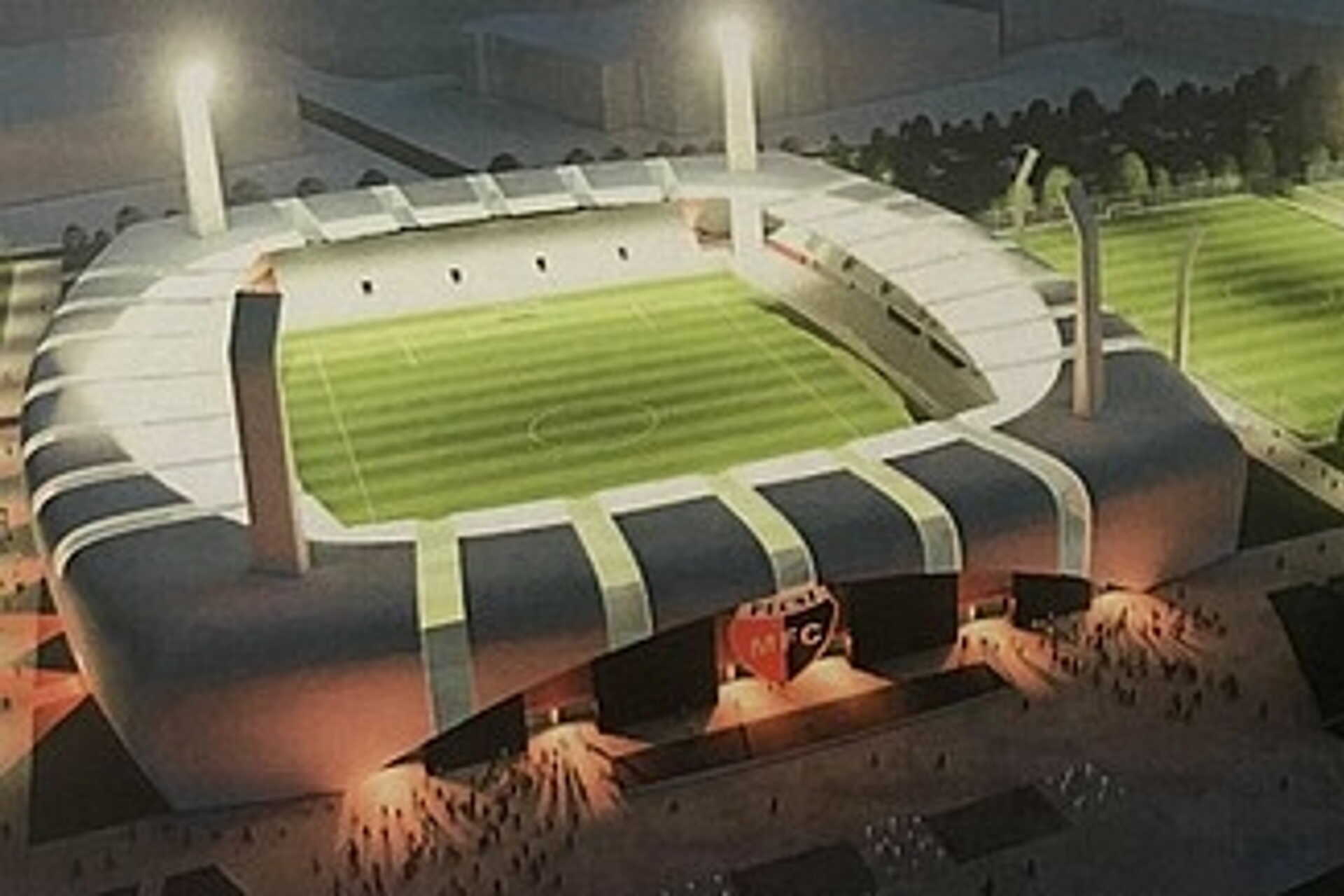 Pécsi stadion látványterve